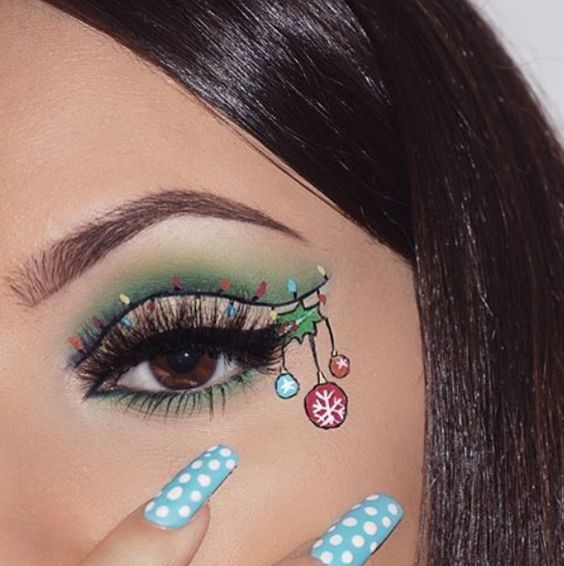 35 Amazing Glitter Christmas Makeup Ideas