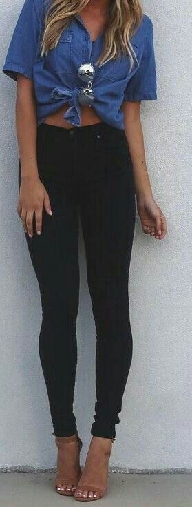 STYLISH OUTFIT IDEAS WITH BLACK JEANS