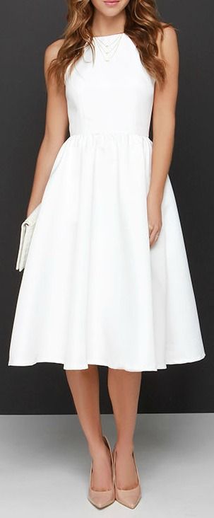 latest white dress design