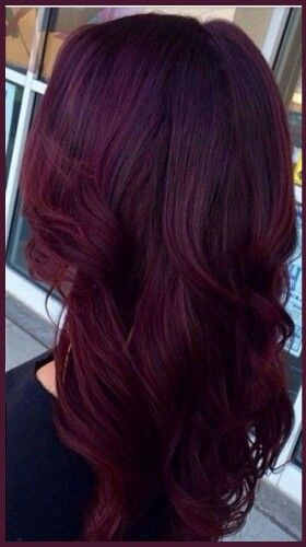 Burgundy hair color