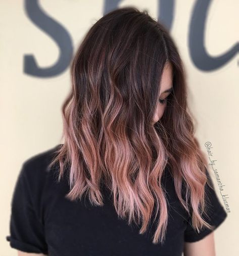 Examples of Rose Gold Balayage