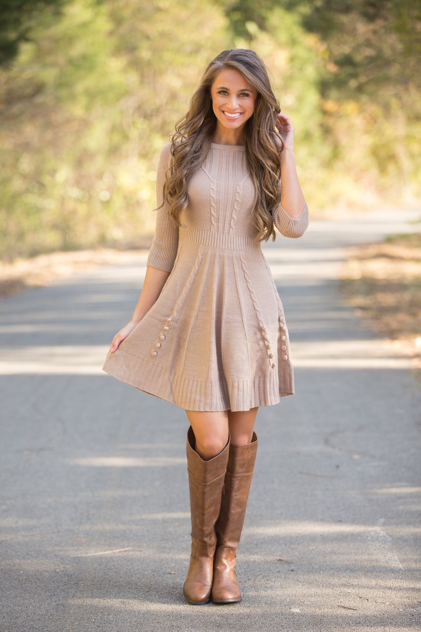 39 Trendy Coziest Sweater Dress Outfit Ideas for Women – Eazy Glam